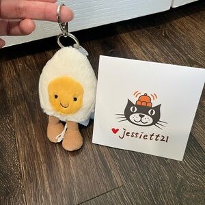 Jellycat Amuseable Happy Boiled Egg Bag Charm 100% Authentic NWT US SHIP FAST